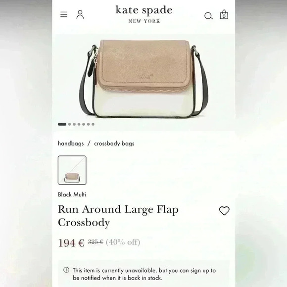 Kate Spade Run around large flap crossbody - Picture 2 of 3